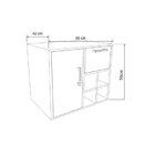 Gabinete Suspenso Para Banheiro 68cm 1 Porta 1 Gaveta E Nicho