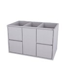 Gabinete Suspenso Para Banheiro 80cm 1 Porta 4 Gavetas Granile