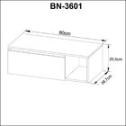 Gabinete Suspenso Para Banheiro 80cm 1 Porta Basculante 1 Nic