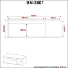 Gabinete Suspenso Para Banheiro 80cm 1 Porta Basculante 1 Nic