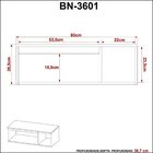 Gabinete Suspenso Para Banheiro 80cm 1 Porta Basculante 1 Nic