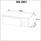 Gabinete Suspenso Para Banheiro 80cm 1 Porta Basculante 1 Nic
