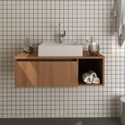 Gabinete Suspenso Para Banheiro 80cm 1 Porta Basculante 1 Nic