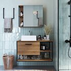 Gabinete Suspenso Para Banheiro 80cm Com Espelheira E Cuba  P