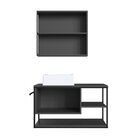 Gabinete Suspenso Para Banheiro 80cm Com Espelheira E Cuba  P