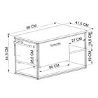 Gabinete Suspenso Para Banheiro 80cm P1007 Sem Cuba Preto/bra