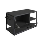 Gabinete Suspenso Para Banheiro 80cm P1007 Sem Cuba Preto/gra