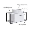 Gabinete Suspenso Para Banheiro 80cm P1019 Branco Com Cuba Be