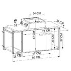 Gabinete Suspenso Para Banheiro 80cm P1019 Com Cuba Ametista