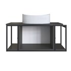 Gabinete Suspenso Para Banheiro 80cm P1019 Grafite Com Cuba B