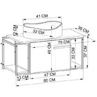 Gabinete Suspenso Para Banheiro 80cm P1019 Grafite Com Cuba B