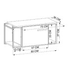 Gabinete Suspenso Para Banheiro 80cm Paricel 1 Porta  Preto/b