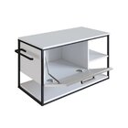 Gabinete Suspenso Para Banheiro 80cm Paricel 1 Porta  Preto/b