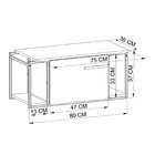 Gabinete Suspenso Para Banheiro 80cm Paricel 1 Porta  Preto/g