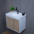 Gabinete Suspenso Para Banheiro Com Cuba 50cm Bergamo Berlin