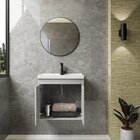 Gabinete Suspenso Para Banheiro Com Cuba 50cm Em Mdf Siena  L