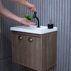 Gabinete Suspenso Para Banheiro Com Cuba 50cm Em Mdf Siena  M