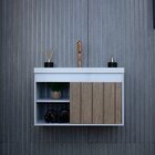 Gabinete Suspenso Para Banheiro Com Cuba 60cm Em Mdf Calabria