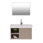 Gabinete Suspenso Para Banheiro Com Cuba 60cm Em Mdf Calabria