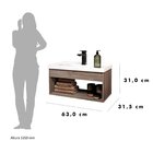 Gabinete Suspenso Para Banheiro Com Cuba 60cm Em Mdf Livorno