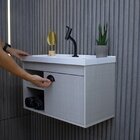 Gabinete Suspenso Para Banheiro Com Cuba 60cm Em Mdf Monza  L