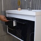 Gabinete Suspenso Para Banheiro Com Cuba 60cm Em Mdf Potenza