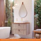 Gabinete Suspenso Para Banheiro Com Cuba 60cm Em Mdf Sense Mg