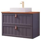 Gabinete Suspenso Para Banheiro Com Cuba 60cm Em Mdf Sense Mg