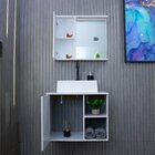 Gabinete Suspenso Para Banheiro Com Cuba 60cm Em Mdf Venice R