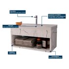 Gabinete Suspenso Para Banheiro Com Cuba 60cm Em Mdf Zoff  Pr