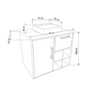 Gabinete Suspenso Para Banheiro Com Cuba Branca 68cm 1 Porta