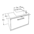 Gabinete Suspenso Para Banheiro Com Cuba Branca 80cm 1 Porta