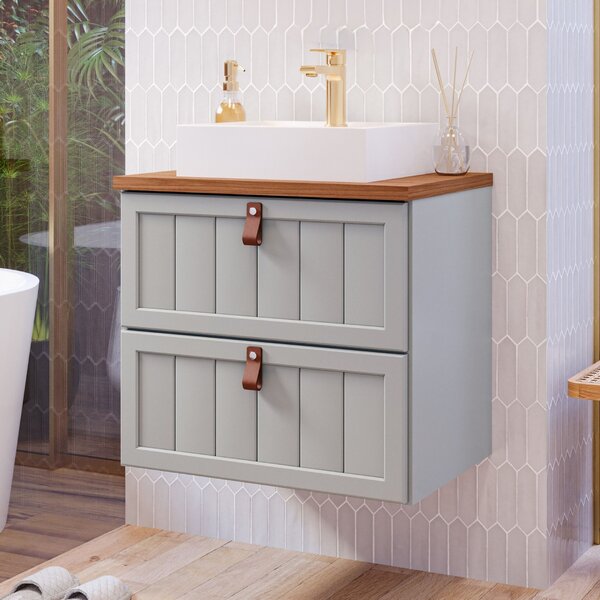 Gabinete Suspenso Para Banheiro Com Cuba Ketlyn Espresso Móve