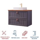 Gabinete Suspenso Para Banheiro Com Cuba Ketlyn Espresso Móve