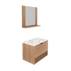 Gabinete Suspenso Para Banheiro Com Espelheira 60cm Branco