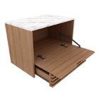 Gabinete Suspenso Para Banheiro Com Espelheira 60cm Marrom/ma