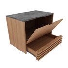 Gabinete Suspenso Para Banheiro Com Espelheira 60cm Preto