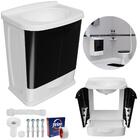 Gabinete Suspenso Para Banheiro Com Lavatório Preto 02 Portas