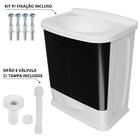 Gabinete Suspenso Para Banheiro Com Lavatório Preto 02 Portas