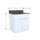 Gabinete Suspenso Para Banheiro Tampo Em Vidro Treviso Móveis