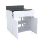 Gabinete Suspenso Para Banheiro Tampo Em Vidro Treviso Móveis