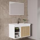 Gabinete Suspenso Para Banheiro Zeta Com Cuba E Espelheira So