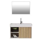 Gabinete Suspenso Para Banheiro Zeta Com Cuba E Espelheira So