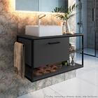 Gabinete Suspenso Para Cuba Banheiro 1 Pt Basc P1007 Pp