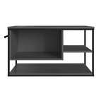 Gabinete Suspenso Paricel I 1 Pt Grafite E Preto