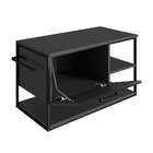 Gabinete Suspenso Paricel I 1 Pt Grafite E Preto