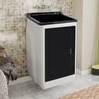 Gabinete Tanque Lavandeira Plástico Gtq0 Branco Preto Astra