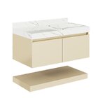 Gabinete/toucador Para Banheiro 80cm Melissa Com Cuba Esculpi