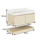 Gabinete/toucador Para Banheiro 80cm Melissa Com Cuba Esculpi