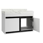 Gabinete/toucador Para Banheiro Paula 80cm Branco Com Cuba Es